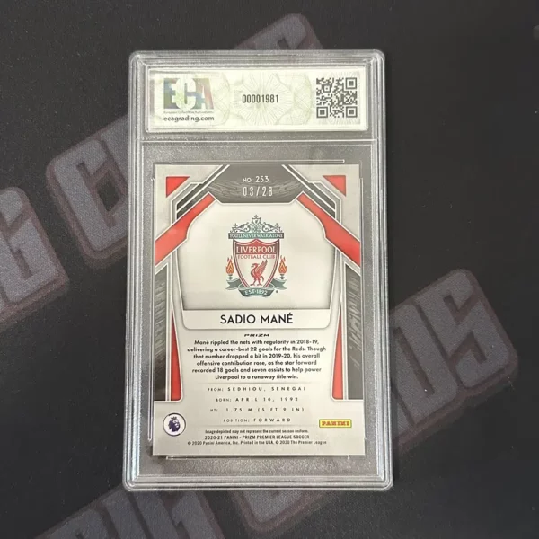 Sadio Mane - Panini Prizm Premier League 2020-21 - Image 2