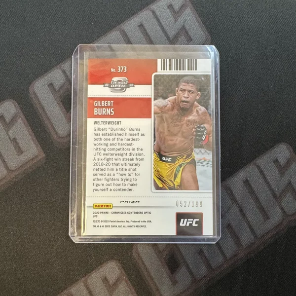 Gilbert Burns - Panini Chronicles UFC 2022 - Image 2