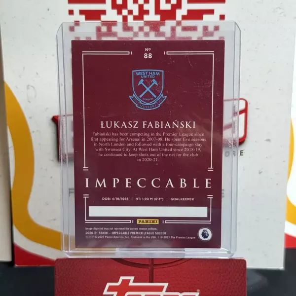 Łukasz Fabiański - Panini Impeccable - Image 2