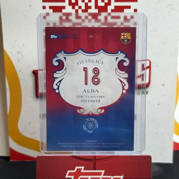 Jordi Alba - Topps FC Barcelona 125th Anniversary - Image 2