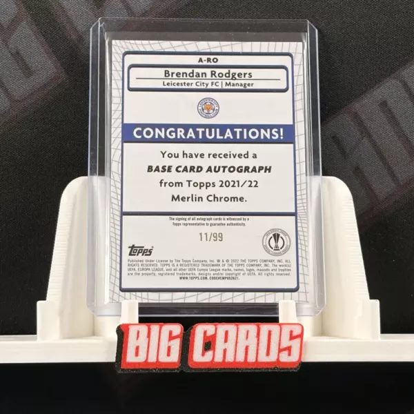 Brendan Rodgers - Topps Merlin Chrome - Image 2