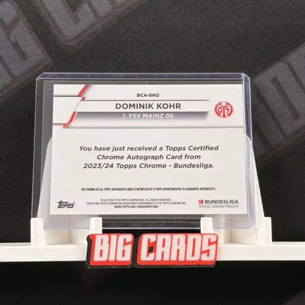 Dominik Kohr - Topps Chrome - Image 2