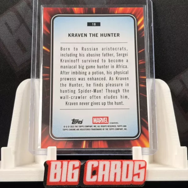 Kraven The Hunter - Topps Chrome Marvel Sapphire - Image 2