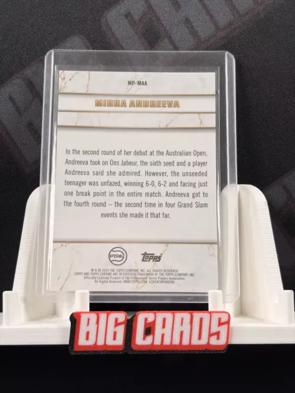 Mirra Andreeva - Topps Chrome Graphite - Image 2