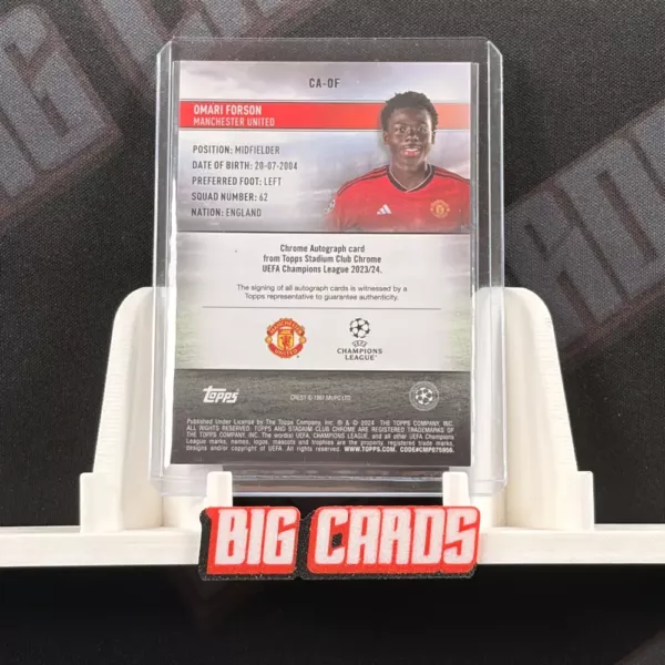 Omari Forson - Topps Chrome Stadium Club - Image 2