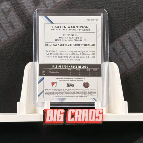 Paxten Aaronson - Topps Finest - Image 2