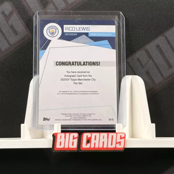 Rico Lewis - Topps Manchester City Team Set - Auto - Image 2