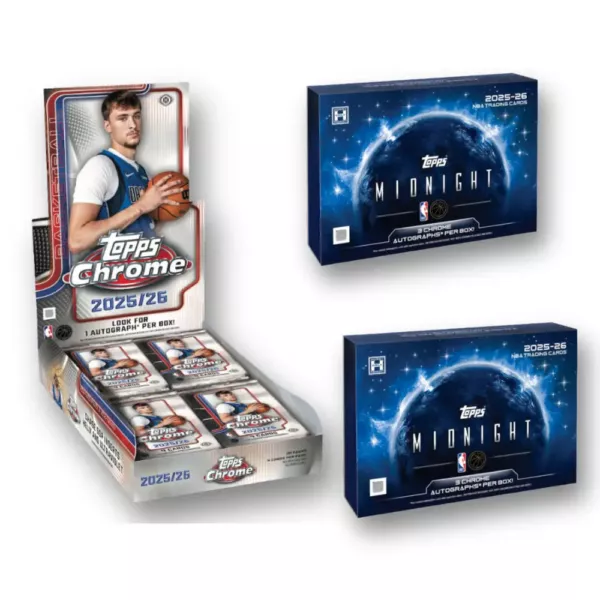 2025-26 Topps Chrome Basketball 1x Hobby box + Topps Midnight Basketball 2x Box Break #584 - Image 2