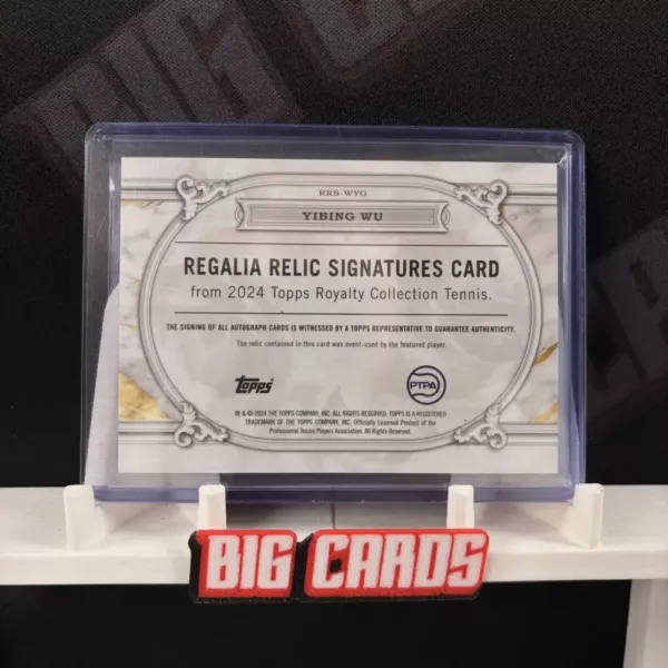 Yibing Wu - Topps Royalty Collection Tennis - Image 2