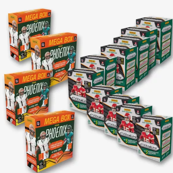 SUPER BOWL! 2025 Panini Prizm Football 10x Blaster Box + 2025 Panini Phoenix NFL 4x Mega Box Break #585 - Image 2
