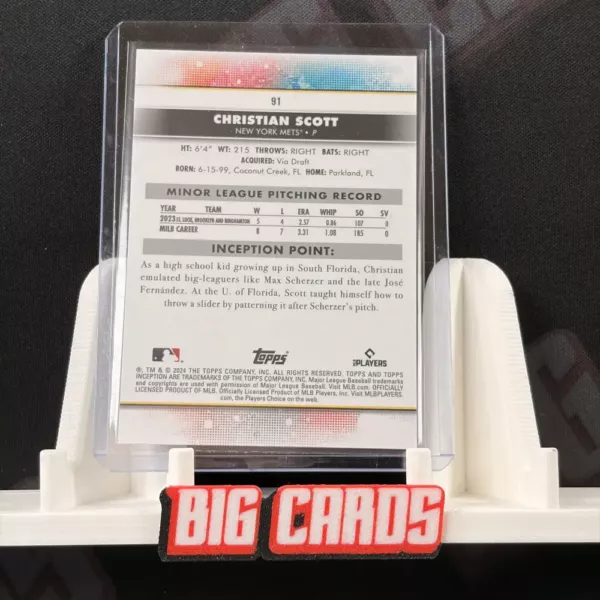 Christian Scott - Topps Inception Baseball - Image 2