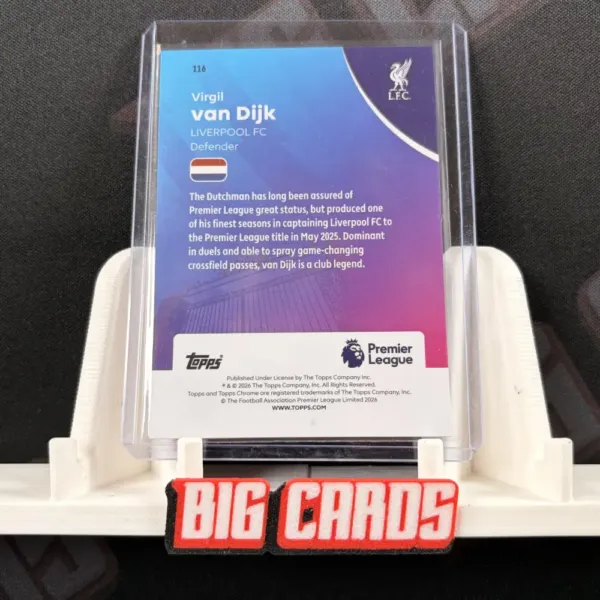 Virgil Van Dijk - Topps Chrome Premier League - Image 2