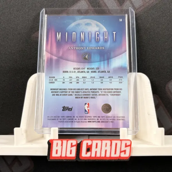 Anthony Edwards - Topps Midnight - Image 2