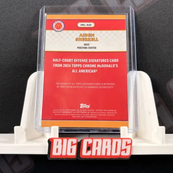 Aiden Sherrell - Topps Chrome McDonald's All American - Image 2