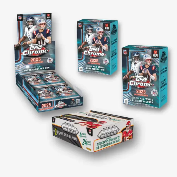 2025 Topps Chrome Football 1x Hobby Box + 2x Value Box + Panini Prizm 2025 Retail Box Break #714 - Image 2