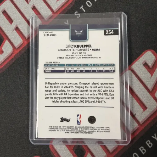 Kon Knueppel - Topps Chrome NBA - Image 2