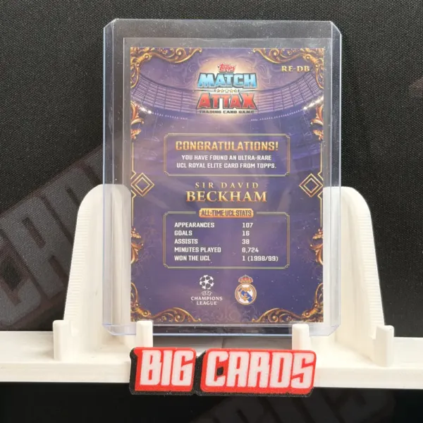 Topps Match Attax - Sir David Beckham - Image 2