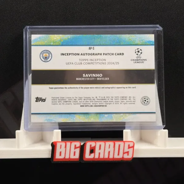 Savinho - Topps Inception UEFA Club Competitions 2024/25 - Image 2