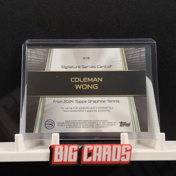 Coleman Wong - Topps Graphite Tennis 2024 - Image 2