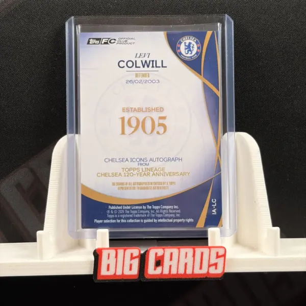Levi Colwill - Topps Lineage Chelsea 120-Year Anniversary 2025 - Image 2