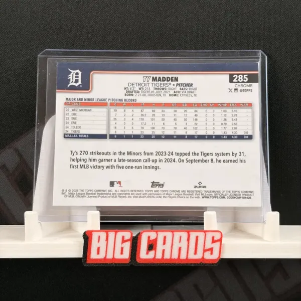 Ty Madden - Topps Chrome Baseball 2025 - Image 2