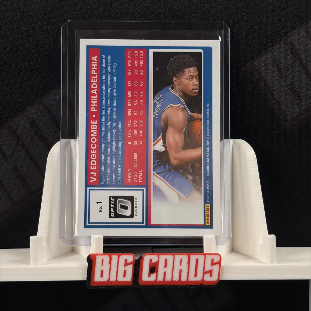 VJ Edgecombe - Donruss Optic 2025-26 - Image 2